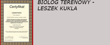 Biolog terenowy - Leszek Kukla