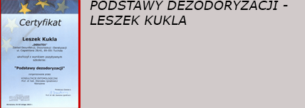 Podstawy dezodoryzacji - Leszek Kukla