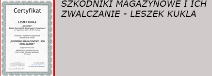 Szkodniki magazynowe i ich zwalczanie - Leszek Kukla